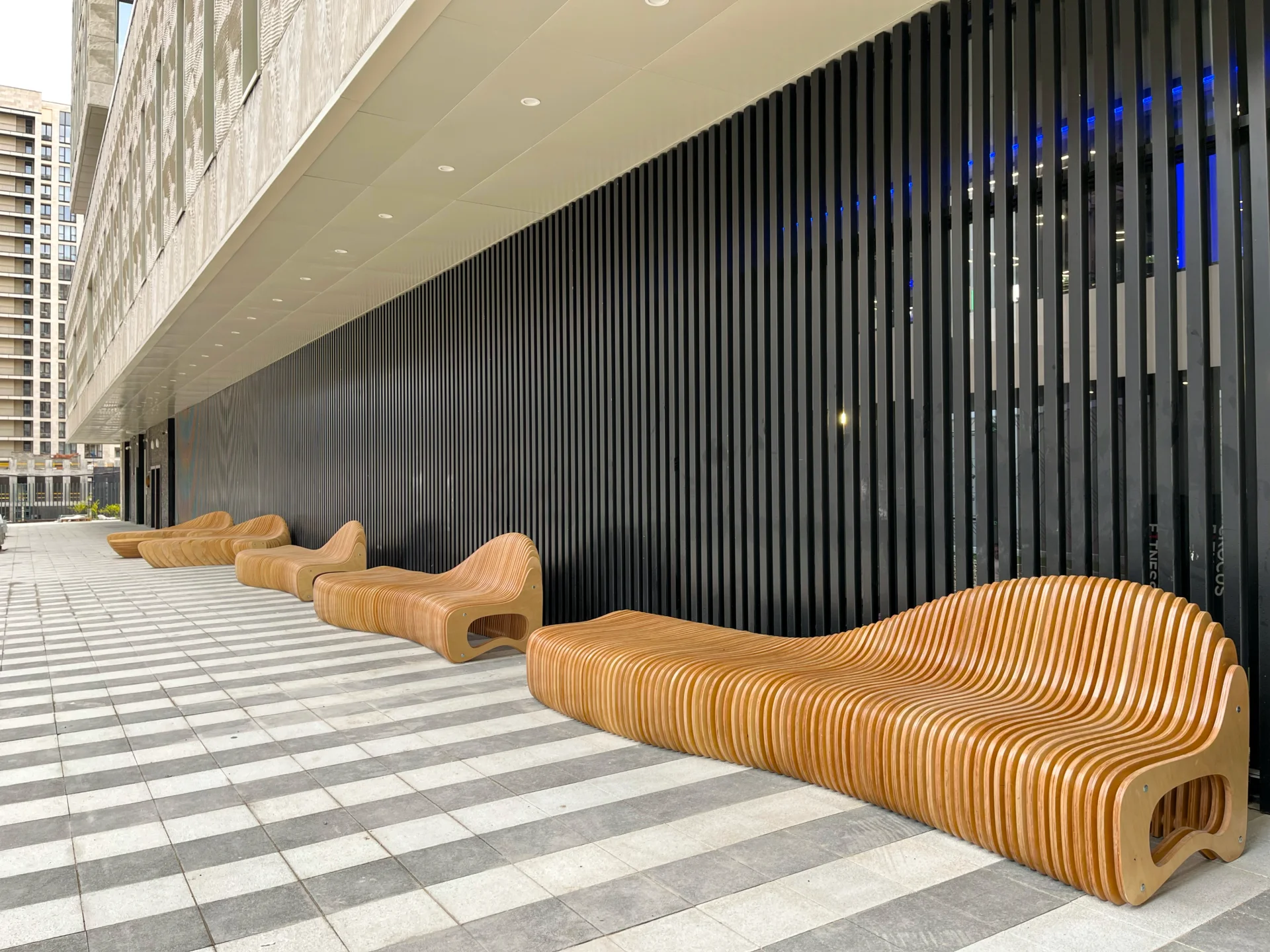 Parametric Bench Roca for residential complex Eleven