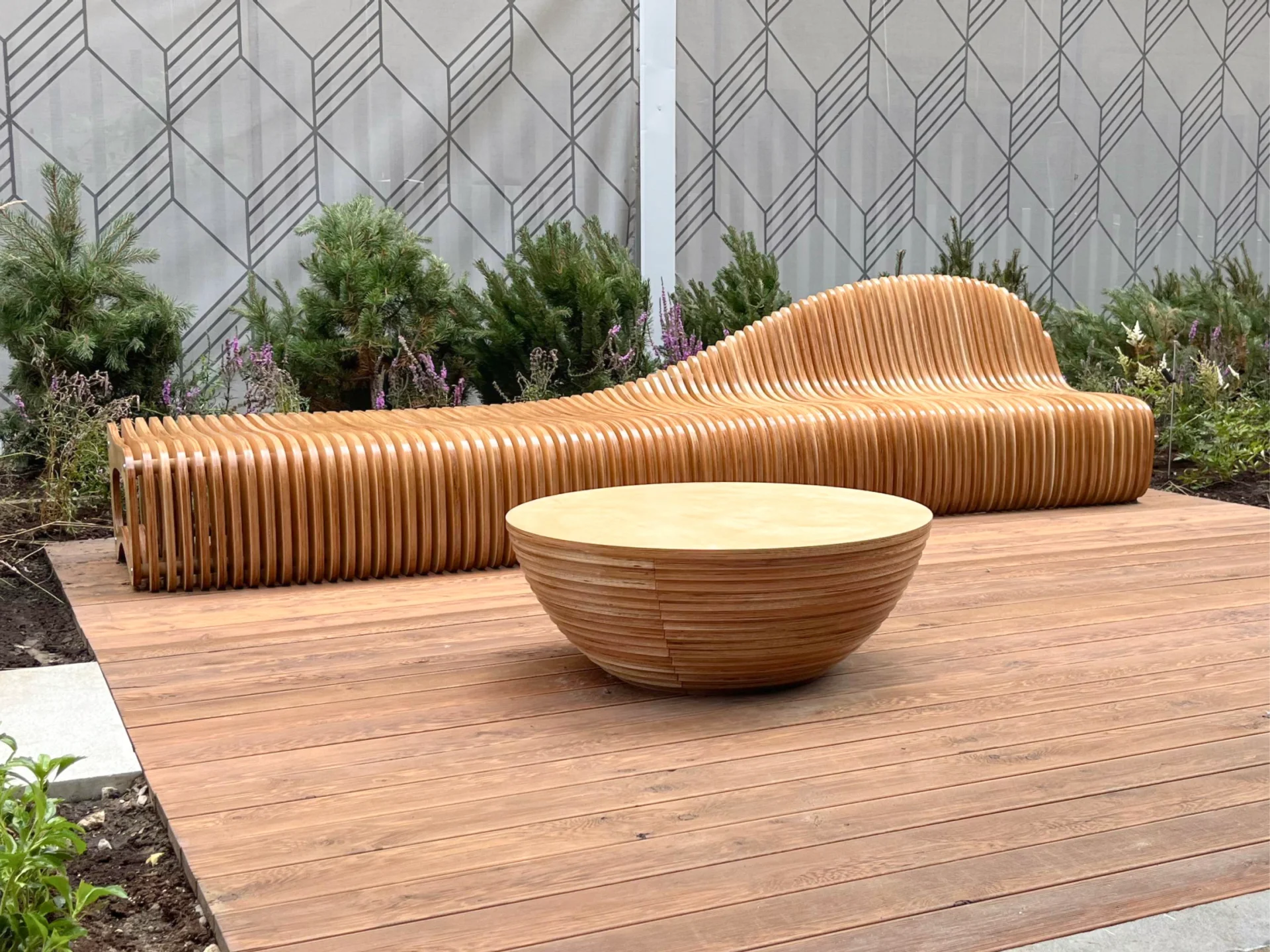 Parametric Bench Roca for residential complex Eleven