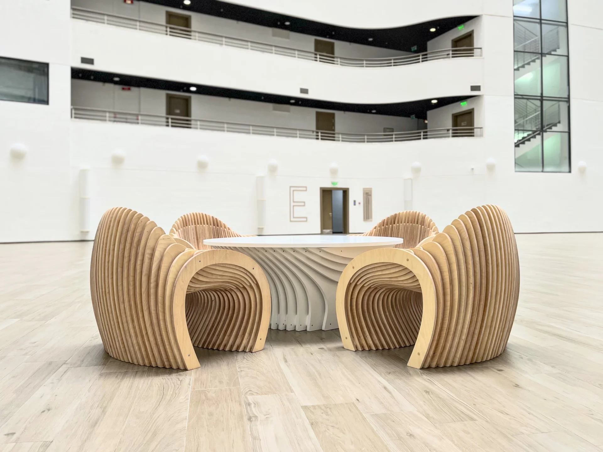 Parametric armchairs Royal for residential complex