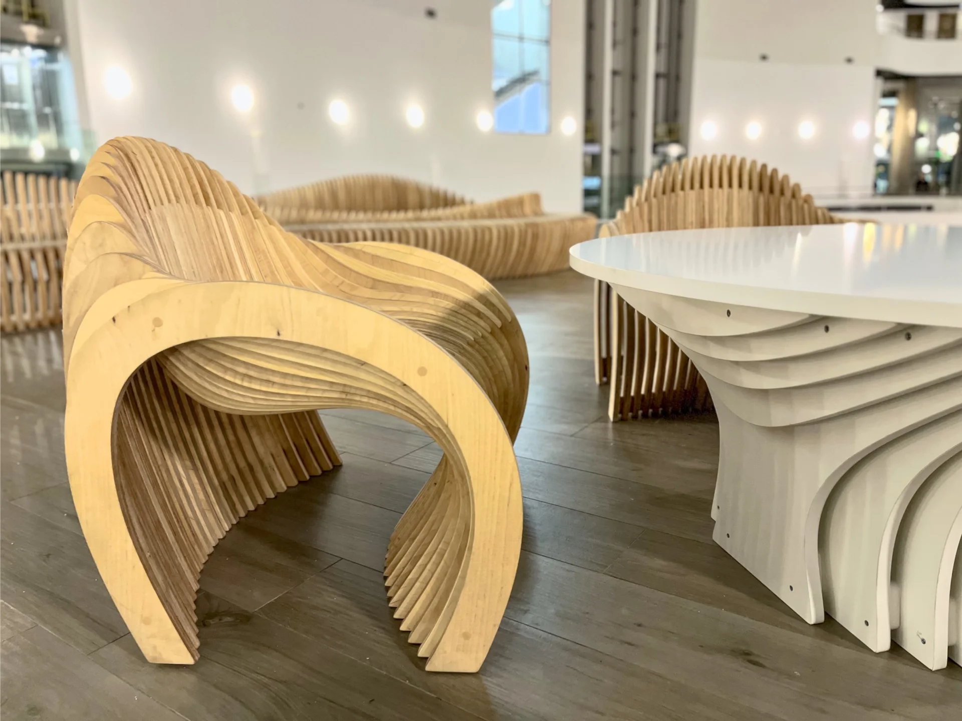 Parametric armchairs Royal for residential complex